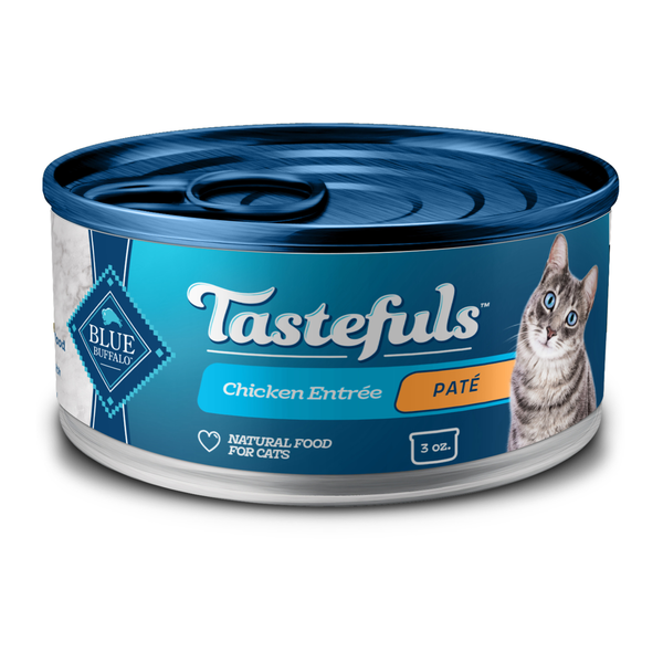 Blue Buffalo Tastefuls Natural Wet Food for Adult Cats, Flaked Chicken Paté