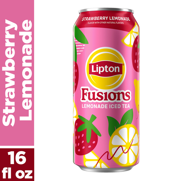 Lipton Fusions Iced Tea Strawberry Lemonade 16 Fl Oz