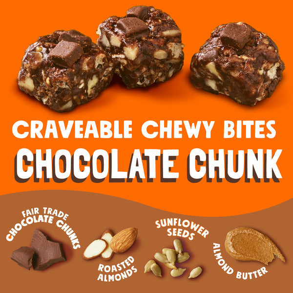 Bear Naked Chewy Granola Bites, Whole Grain and Fiber, Chocolate Chunk,  Box (5 Pouches)