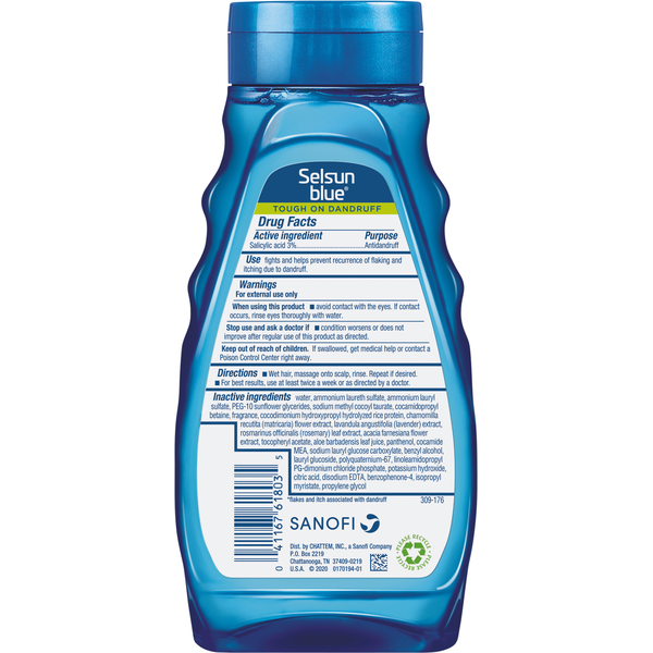 Selsun Blue Shampoo, Antidandruff, Itchy Dry Scalp