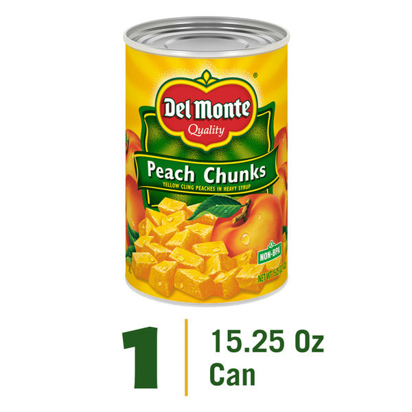 Del Monte Yellow Cling Peach Chunks in Heavy Syrup
