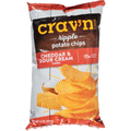 Crav'n Flavor Potato Chips, Cheddar & Sour Cream, Ripple