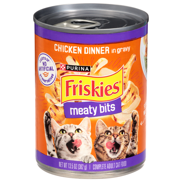 Purina Friskies Complete Adult Meaty Bits Chicken Dinner in Gravy Cat Food