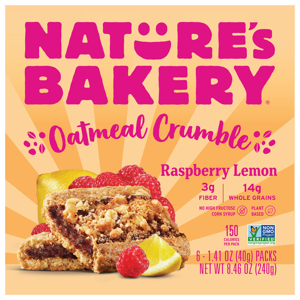 Nature's Bakery Raspberry Lemon Oatmeal Crumble