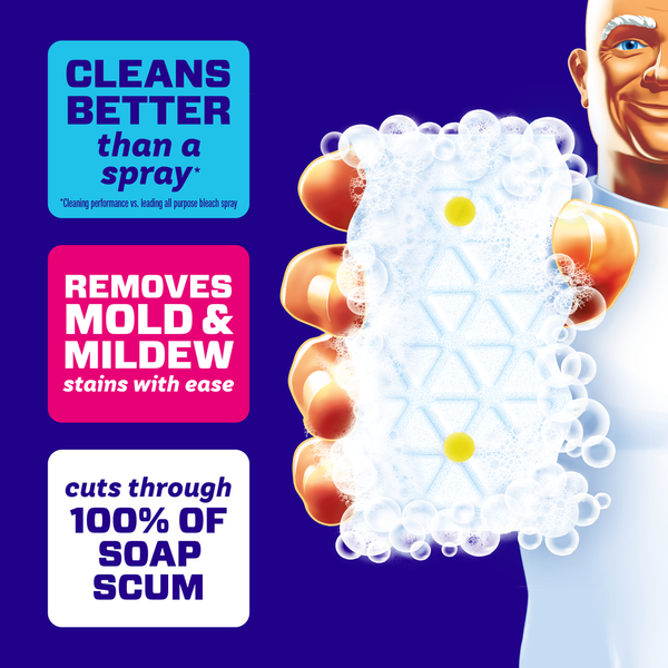 Mr. Clean Magic Eraser Sponge, Bathroom Cleaner, 2 in 1 Bath