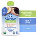 Gerber Stage 2 Baby Food Organic Banana Blueberry Blackberry Oatmeal Baby Puree