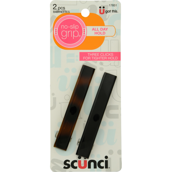 scünci Barrettes, No Slip Grip