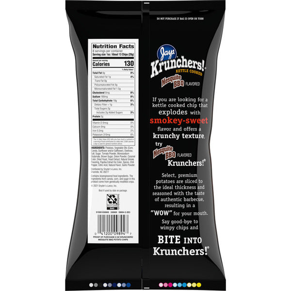 Krunchers  Kettle Cooked Potato Chips Mesquite BBQ