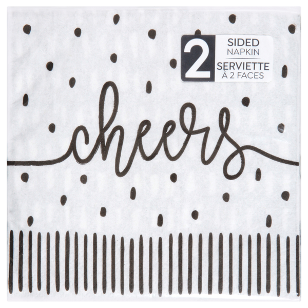 Sensations Modern Monochrome 2 Sided 2-Ply Napkin