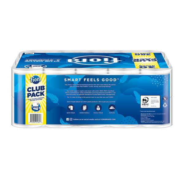 Fiora 2-Ply Unscented Bath Tissue Club Pack