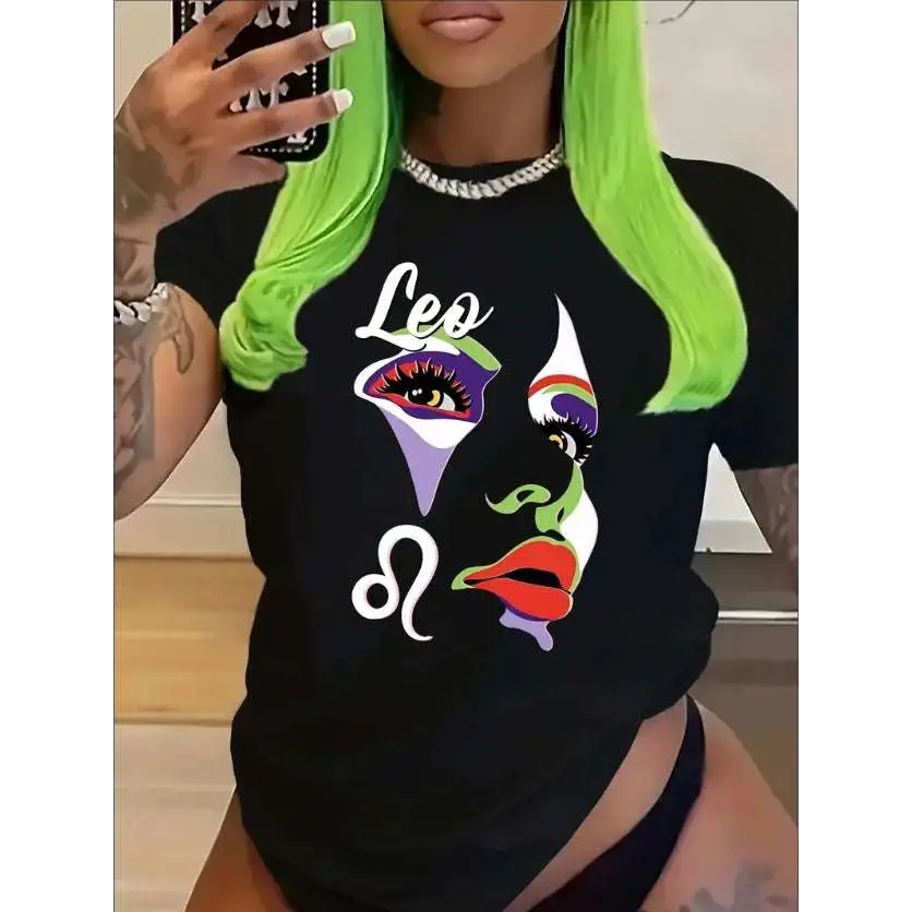 Leo Graphic Print Short Sleeve T-shirt