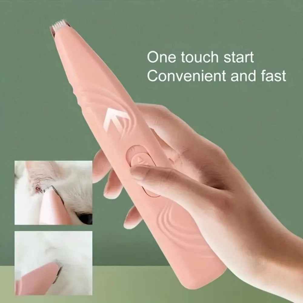 Rechargeable Dog Paw Trimmer with LED Light and Quiet Motor