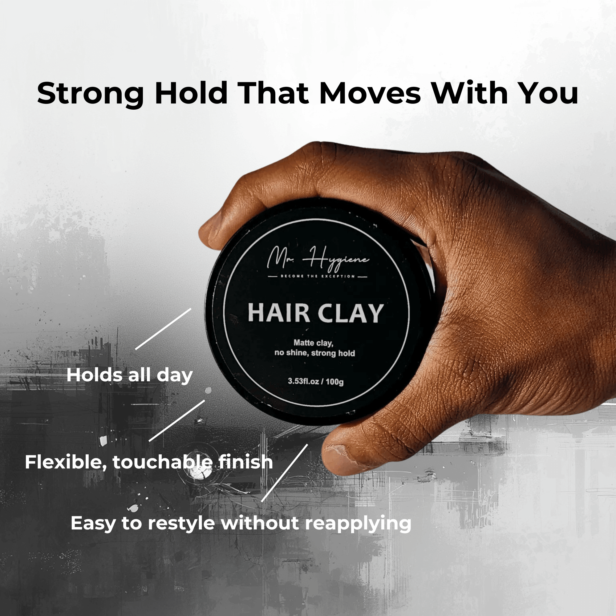 Matte Finish Hair Clay - Strong Hold. Zero Shine. All-Day Control.