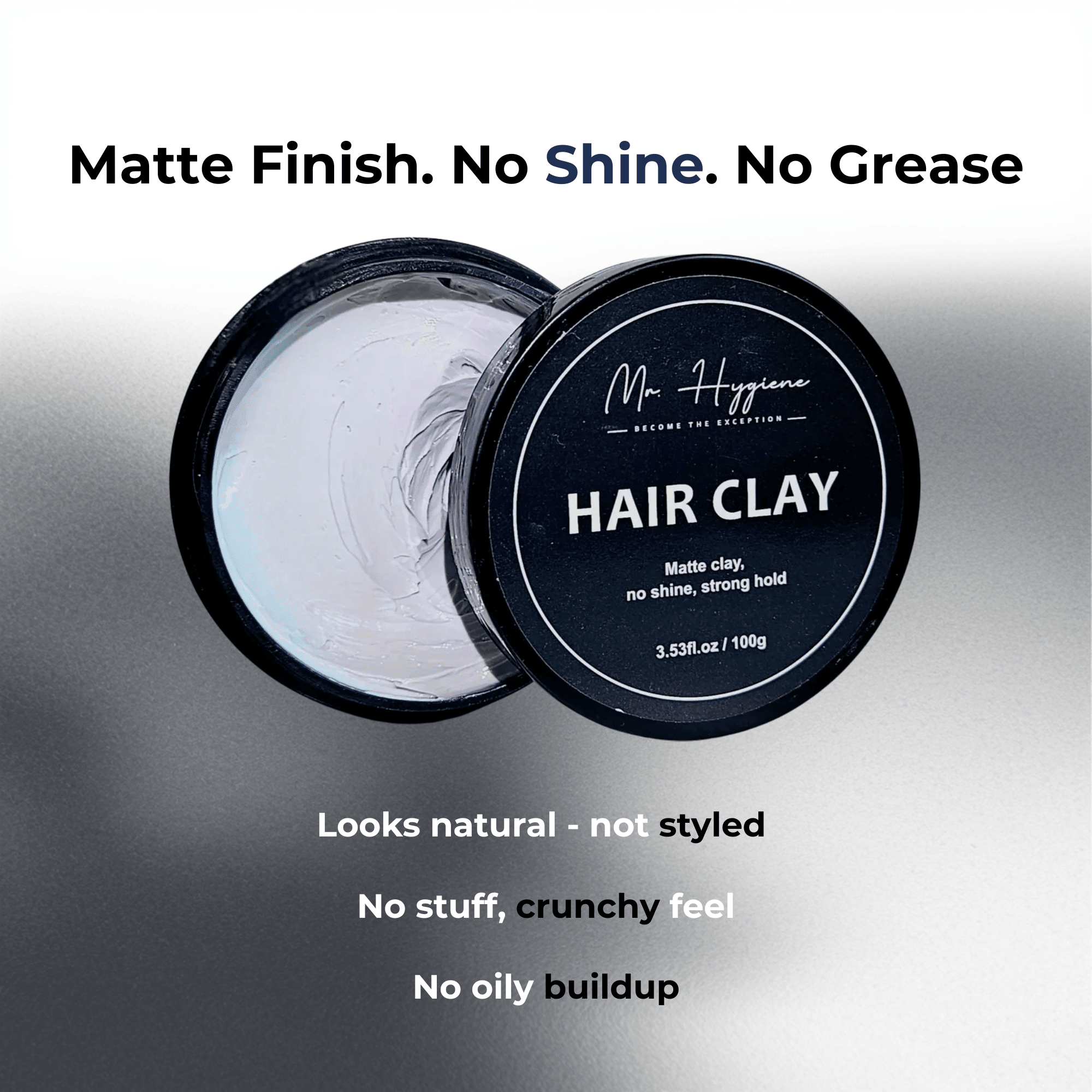 Matte Finish Hair Clay - Strong Hold. Zero Shine. All-Day Control.