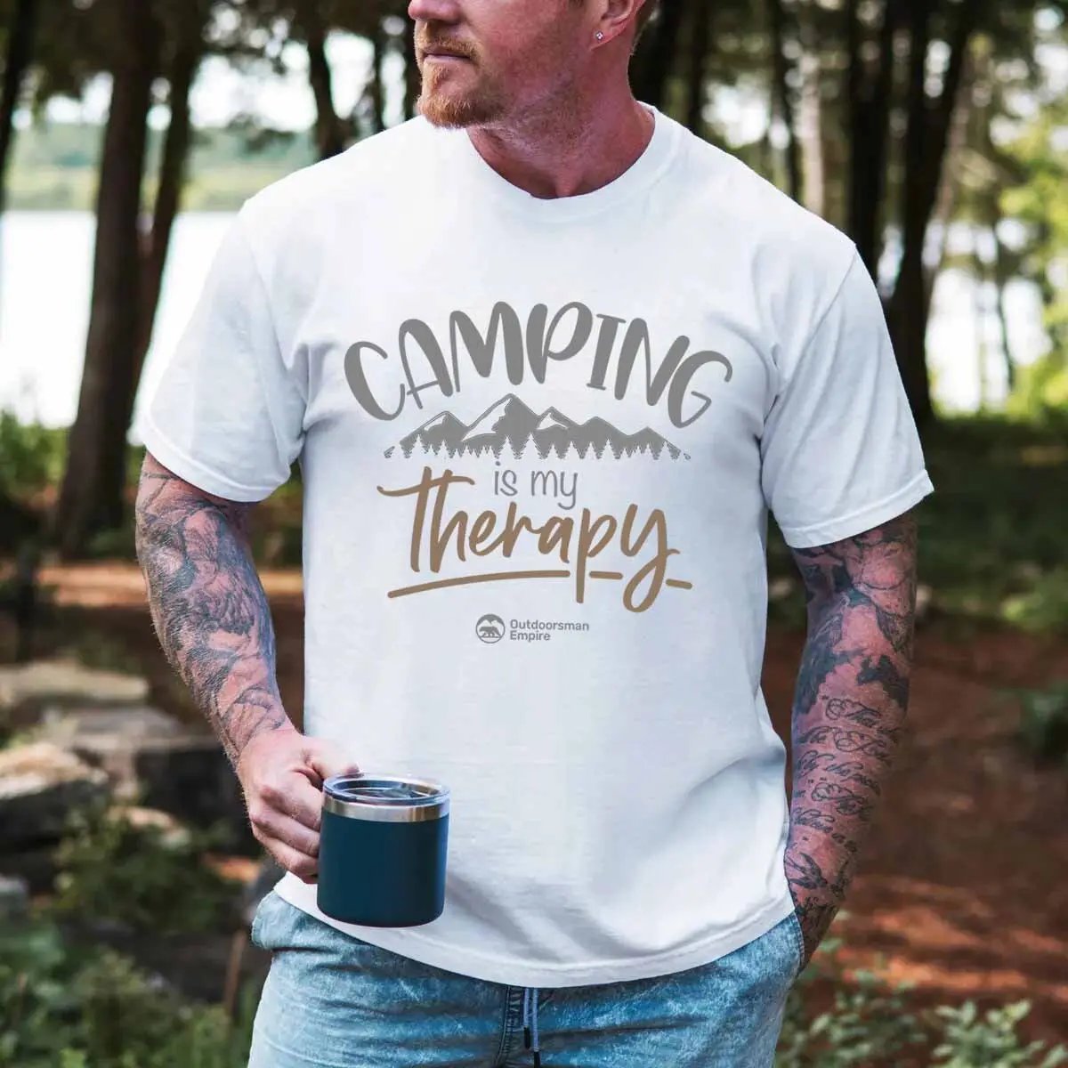 Camping Is My Therapy Man T-Shirt