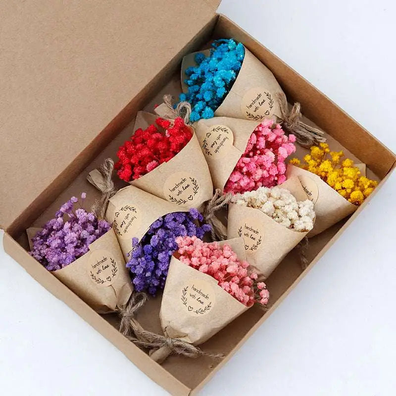 Mini Dried Flower Bouquet Gift Box