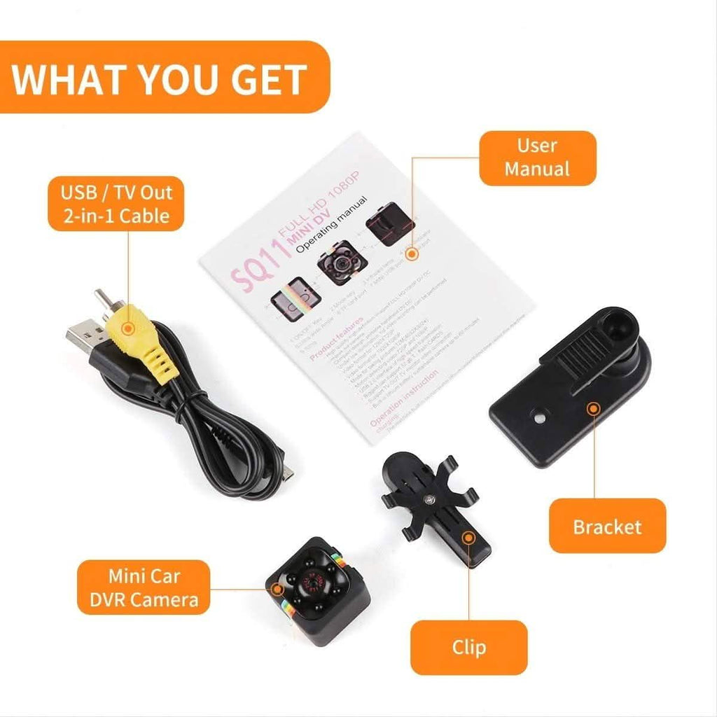 Mini Hidden Spy Camera 1080P Night Vision - Assorted Colors