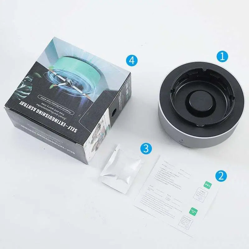 Mint Green Smoke Removal Air Purification Ashtray