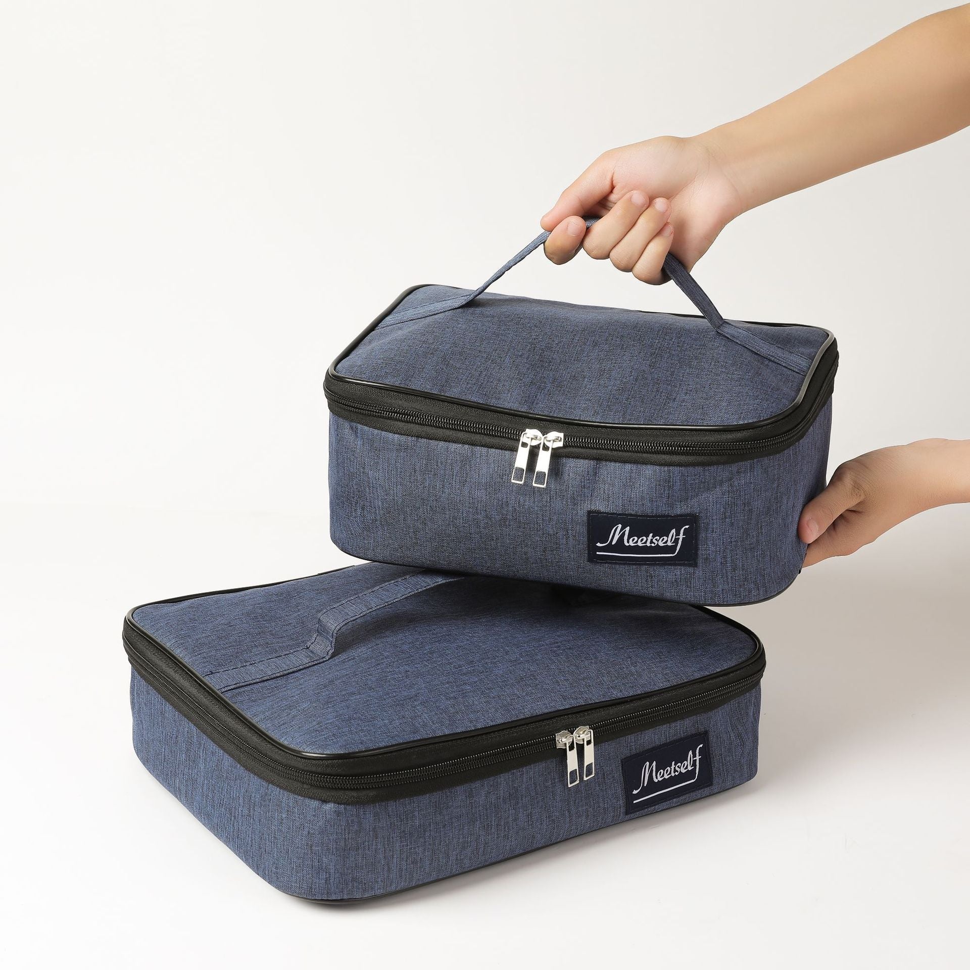 New Type Portable Aluminum Foil Thickened Bento Bag Students Carry Lunch Box Bag, Thermal Insulation, Lunch Picnic Bag