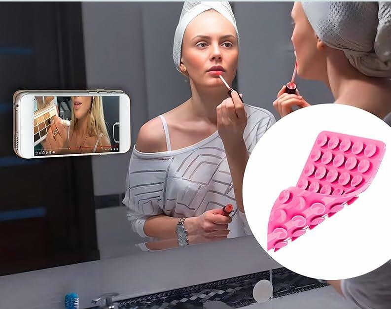 YIGO MASTER Silicone Suction Cups Phone Grip Rose Red Durable Adhesive