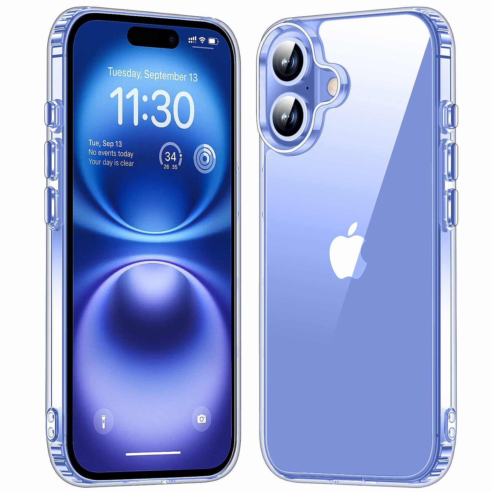 MOZOTER iPhone 16 Plus Case Clear Slim Shockproof Anti-Yellowing 6.7 inch