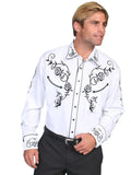 Scully Rose Colored Glasses - Mens Western Shirt