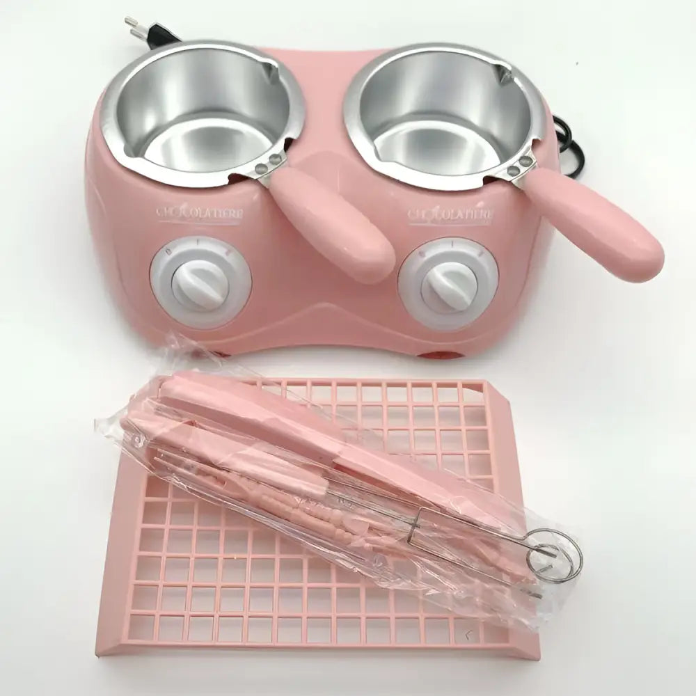 Pink Dual Chamber Chocolate Melting Pot