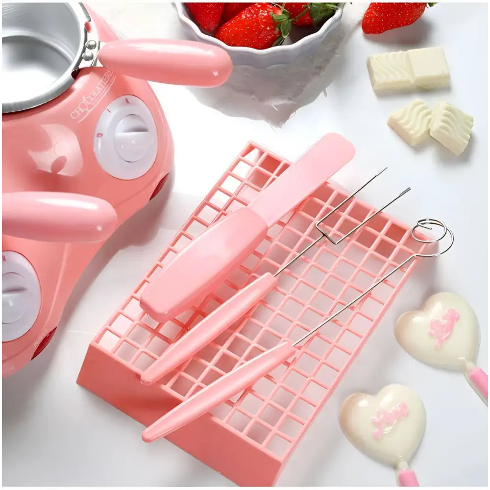 Pink Dual Chamber Chocolate Melting Pot