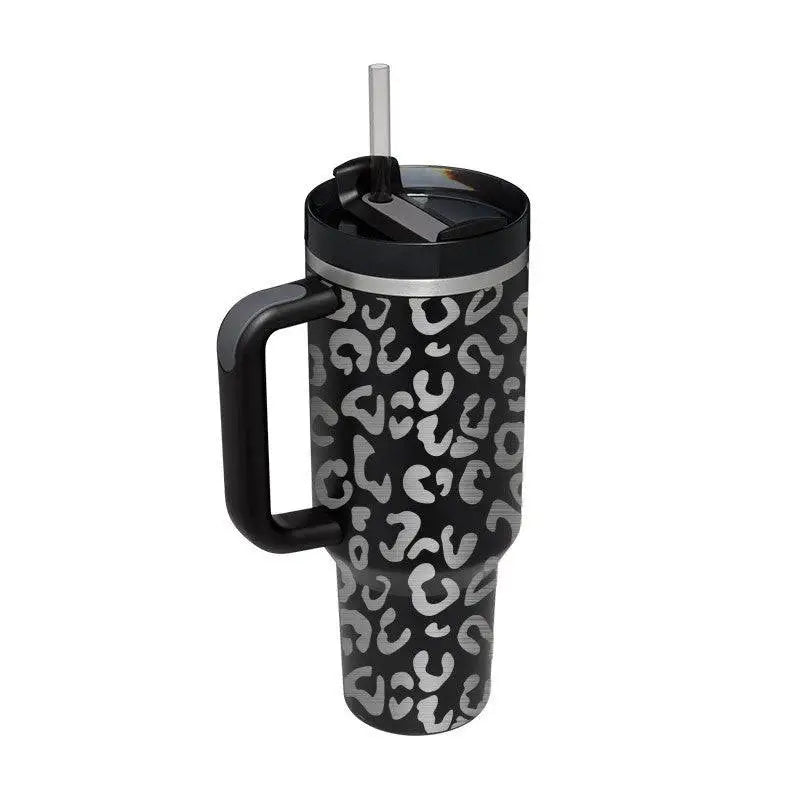 Pink Kiss Stainless Steel Handle Straw Insulated Tumbler