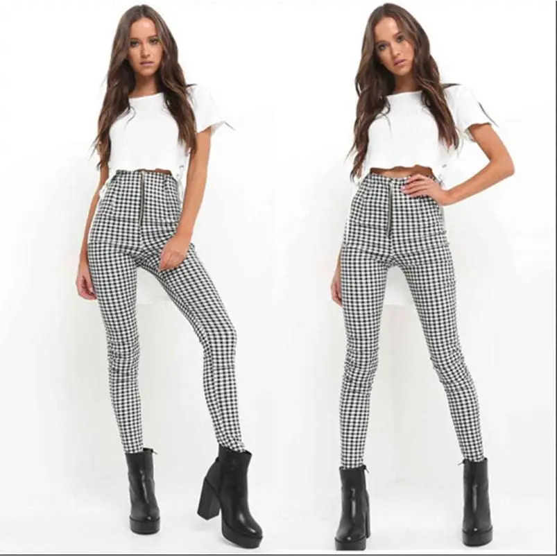 Plaid Women’s High-Waist Stretch Leggings 3 Pack
