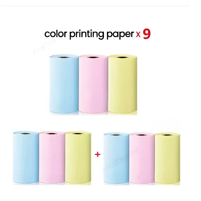Portable Mini Label Printer with Sticky Paper rolls