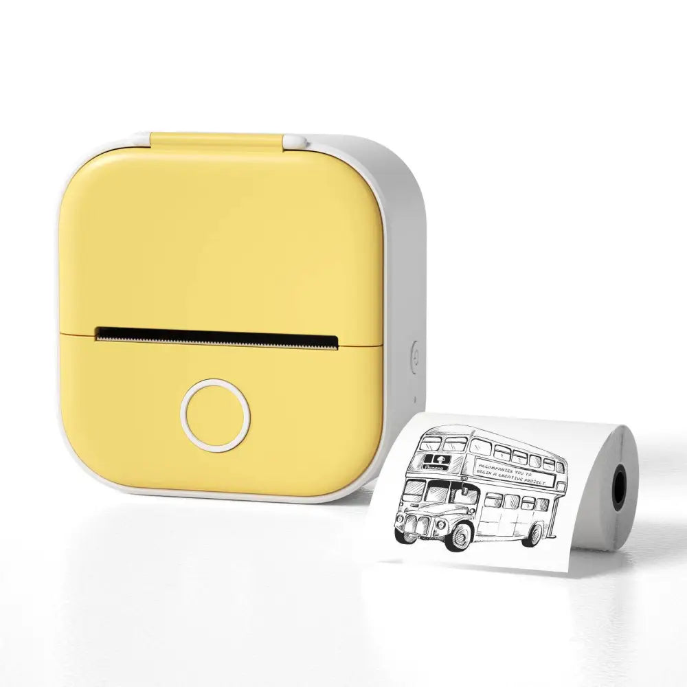 Portable Mini Label Printer with Sticky Paper rolls