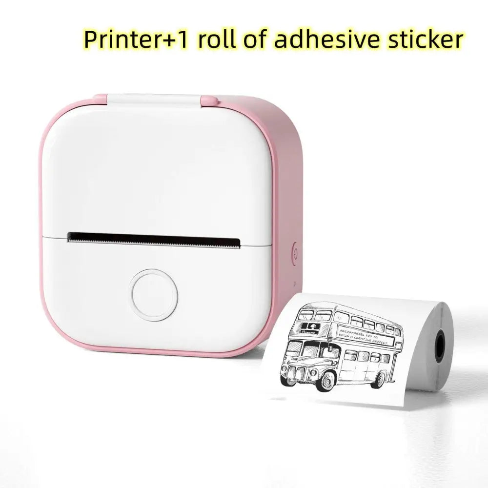 Portable Mini Label Printer with Sticky Paper rolls