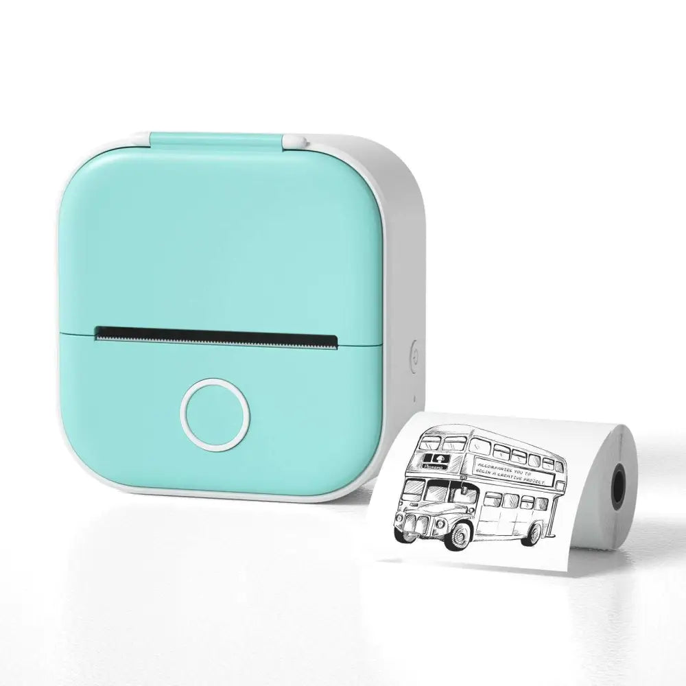 Portable Mini Label Printer with Sticky Paper rolls