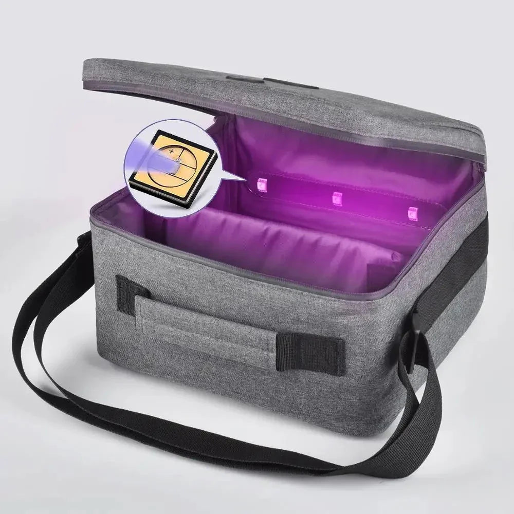 Portable UV Sterilizer Bag UV Disinfection Bag Cleaner For CPAP Tube Mask Shoes  Bottle Underwear Clothes Home Use