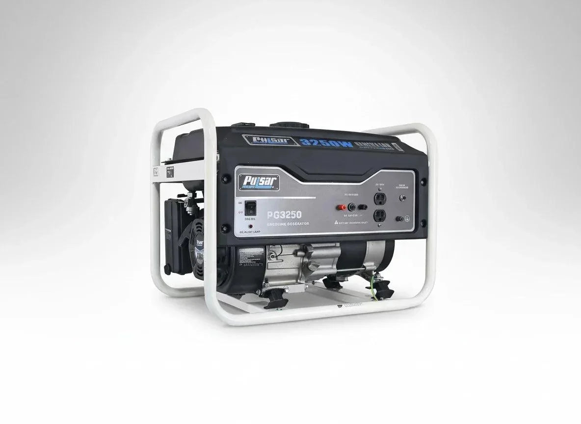 Pulsar 3250W Portable Gas Powered Generator, 2500 Running Watts, 4-Gallon Fuel Tank