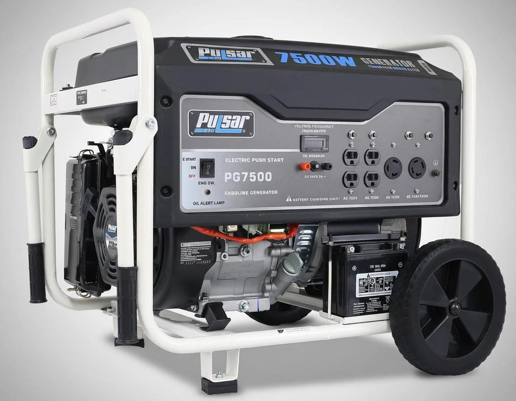 Pulsar 7500W Gas Powered Portable Generator with Electric Start and 240V Output