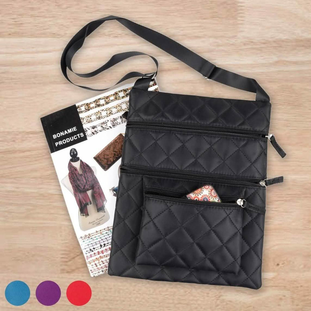 Quilted Crossbody Bag - Assorted Colors