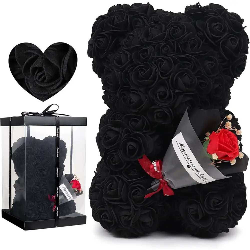 Red Rose Bear Eternal Flower Gift