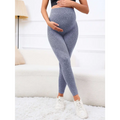 Ribbed Maternity Leggings with High Waist Belly Support