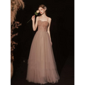 Rose Gold Sequin Suspender Dinner Dress