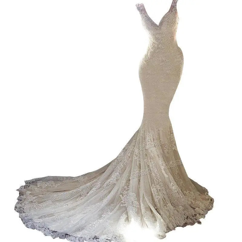 Sexy Halter Shimmering Mermaid Wedding Dress