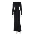 Hollow-Out Long Sleeve Dress