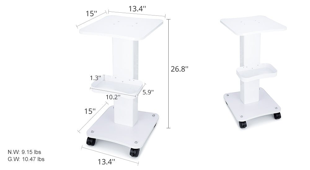 Shape Tactics Rolling Trolley Cart: Storage Equipment and Machine Organizer Stand