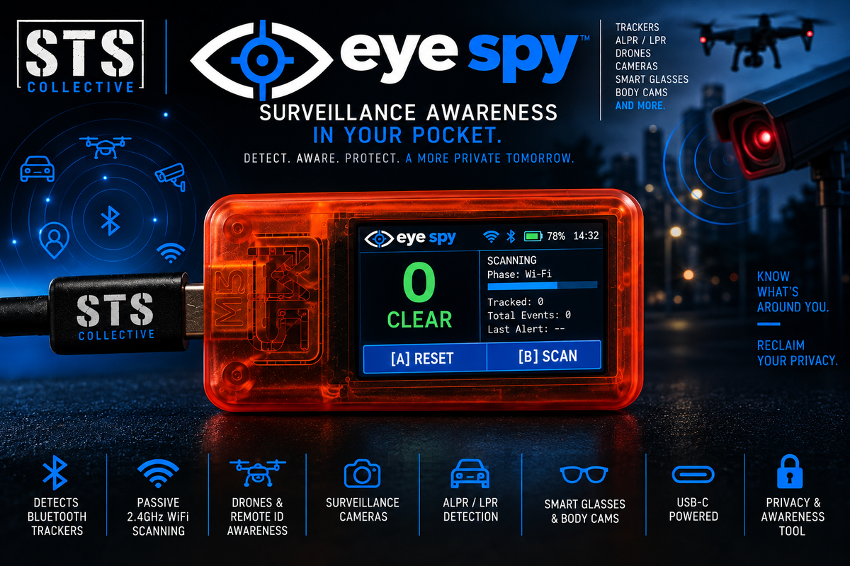 Eye Spy Mini | Compact Surveillance, Tracker, ALPR & Drone Awareness Detector