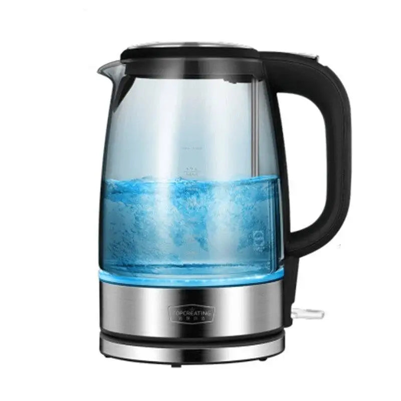 Small Glass Electric Kettle with Red LED Light
