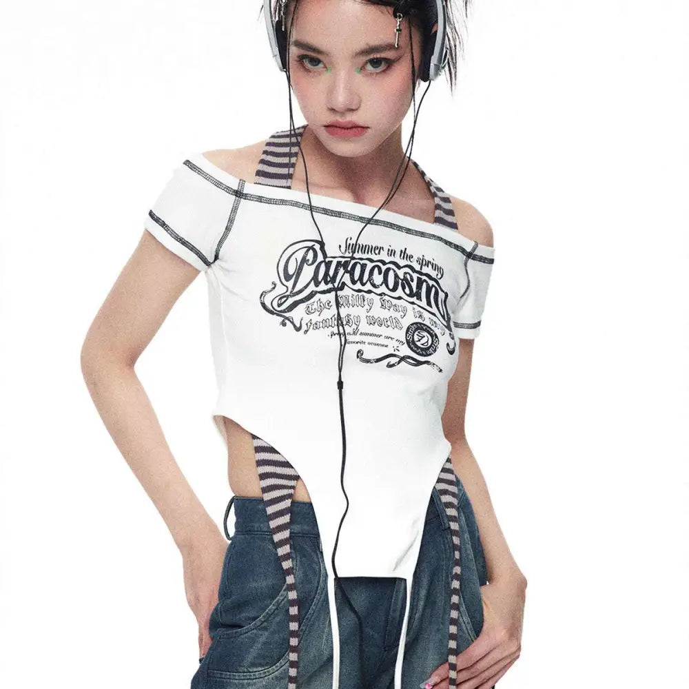 Spicy Girls Summer Millennium Off Shoulder Crop Top