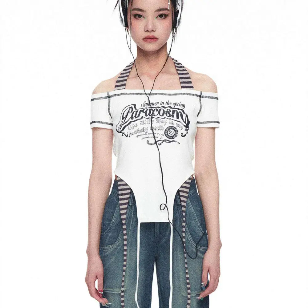 Spicy Girls Summer Millennium Off Shoulder Crop Top