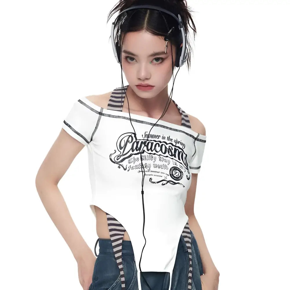 Spicy Girls Summer Millennium Off Shoulder Crop Top