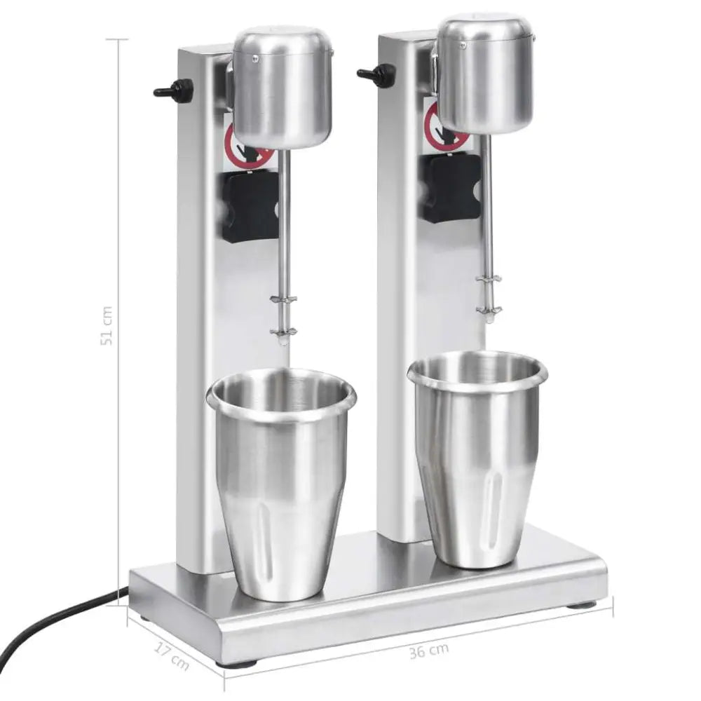 Stainless Steel Double Cup Milkshake Mixer